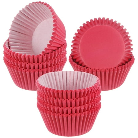 Uxcell 200-Pack Standard Cupcake Liners for Baking, Greaseproof Cupcake Wrappers for Wedding/Birthday/Party/Christmas[Red]