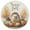 Cute Little Hedgehog, variant on 15 Inch Round Grid Plate Mats Heat Non-Slip Resistant PVC Placemats for Kitchen Dining Table Decor Cute Penguin in Winter 1PCS