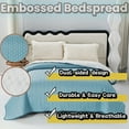 thumbnail image 4 of Elegant Solid Color Eobossed Bedspread Lightweight & Breathable for Bedroom, 4 of 6