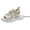 thumbnail image 4 of Utoimkio Athletic Hiking Sandals for Women Comfortable Walking Sandals Women Sandals Mesh Casual Ladies Wedges Shoes Solid Color Hollow Platform Open Toe Slip On Female Sandalias Light Comfort, 4 of 9