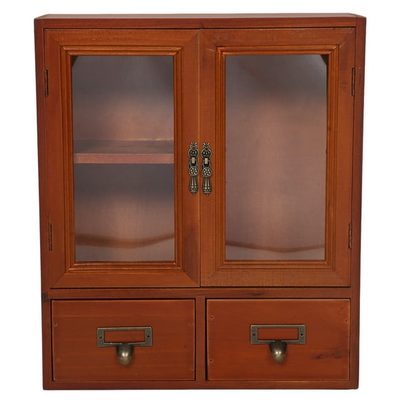 Wooden Bedside Storage Cabinet for Homeowners with Double Doors 1Pack