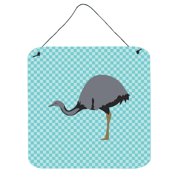 Carolines Treasures BB8097DS66 Rhea Blue Check Wall or Door Hanging Prints, 6 x 6 in.