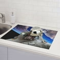 thumbnail image 6 of Fuzoiu Astronaut in Outer Space Print Absorbent, Reversible Microfiber Dish Drying Mat for Kitchen, Dish Drying Pad for Dishes, Utensils, Pots and Pans, Extra Large 18 Inch x 24 Inch, 6 of 7