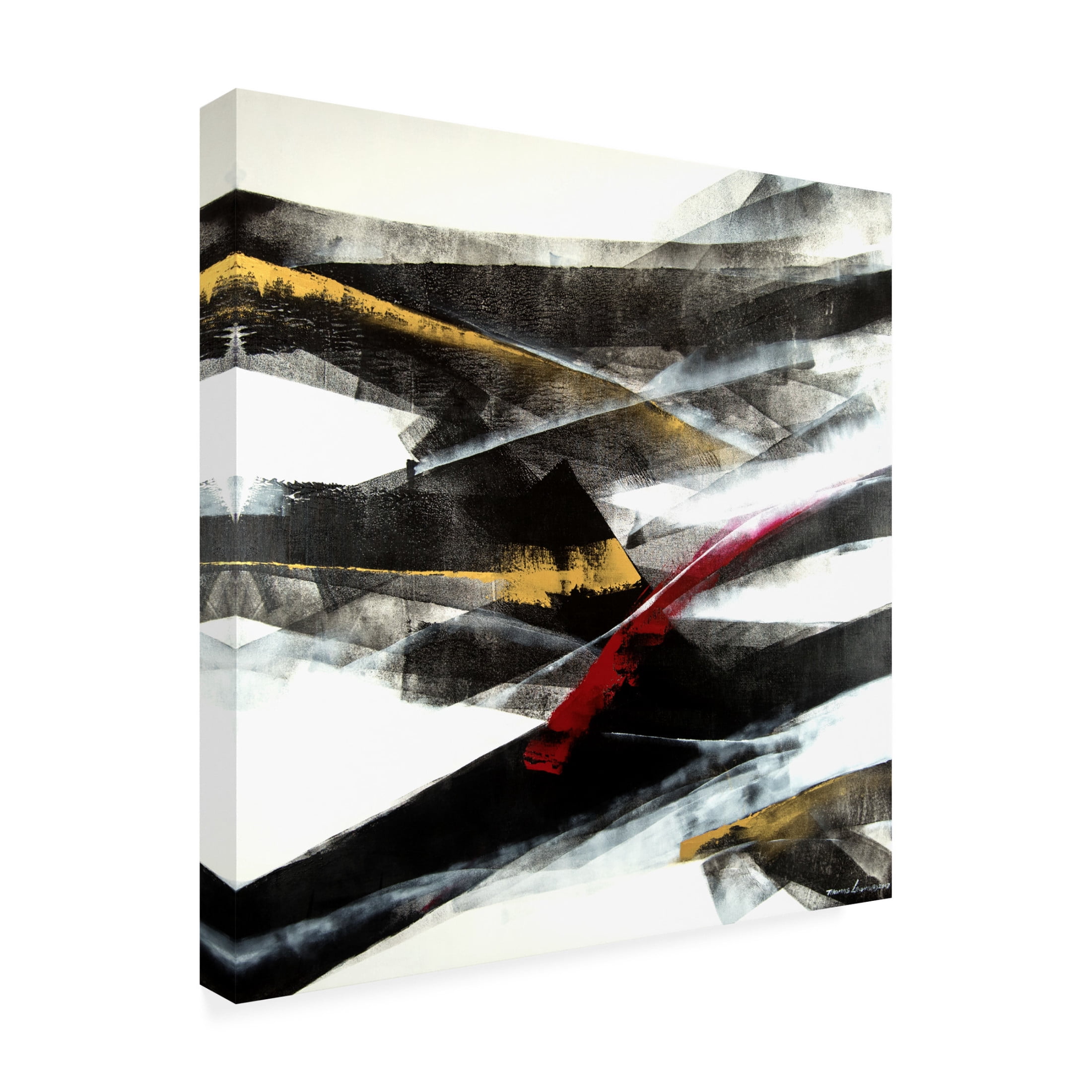 Canvas Wall Art - Thomas Leung 'Exchange 2' Wall Art for Living Room, Bedroom, or Office Décor by Trademark Fine Art - 14 x 14 Inches