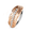 Rose Gold, variant on Nose and Cartilage Bendable Hoop Ring with Leaf Design and Paved Cubic Zirconias