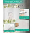 thumbnail image 4 of No Hook Shower Curtain with Snap in Liner, Love Your Life Vintage Flowers Purple Floral Hotel Shower Curtains for Bathroom, Washable Shower Curtain Liner Set with Mesh Top Window, 54"x78", 4 of 6