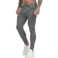 thumbnail image 2 of GINGTTO Mens Chinos Slim Fit Stretch Flat-Front Skinny Dress Pants Gray Stripe, 2 of 5