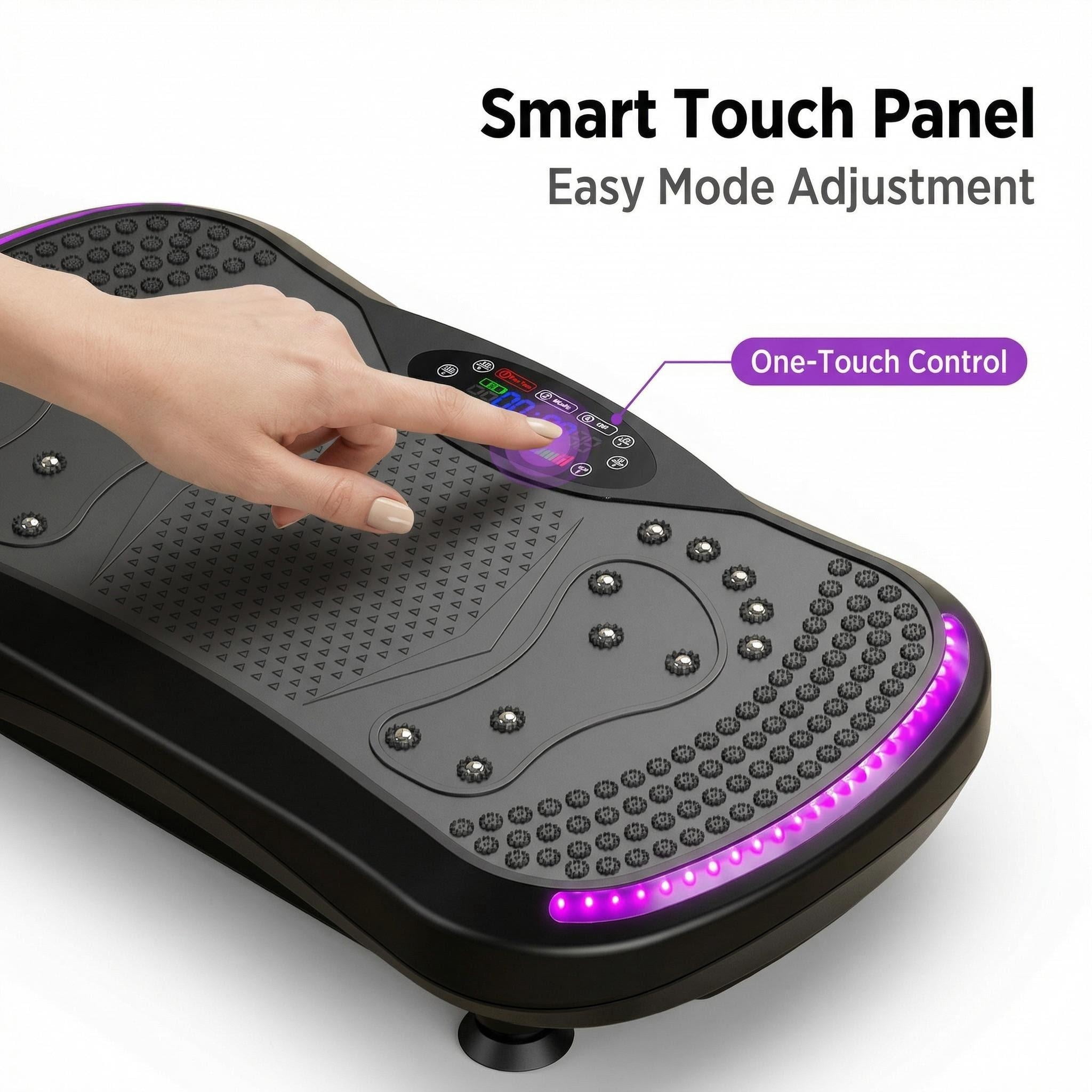 Whole Body Vibration Plate Exercise Machine, 9Speed Levels Vibration Fitness Platform with Bluetooth, LED Display, Remote Control & Foot Massage Magnets for Home Workout, Weight Loss, Body Shaping