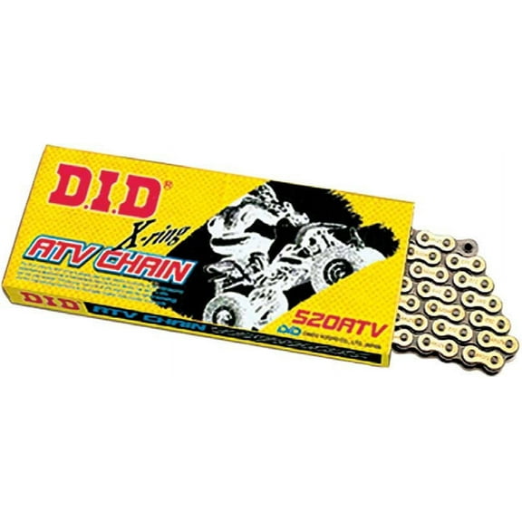 D.I.D 520ATV296FB 520 ATV Series X-Ring Sealed Chain - 96 Links - Gold