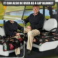 thumbnail image 2 of Yuyamidu Reindeer Golf Cart Seat Covers 2 Passenger, Christmas Golf Cart Seat Towel Blanket with Storage Pockets, Breathable Club Car Accessories Protect Your Golf Cart Seat, 2 of 7