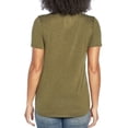 thumbnail image 4 of GAP Women's Lightweight Modal Blend V-Neck Scoop Hem T-Shirt (Olive Night, XS), 4 of 4