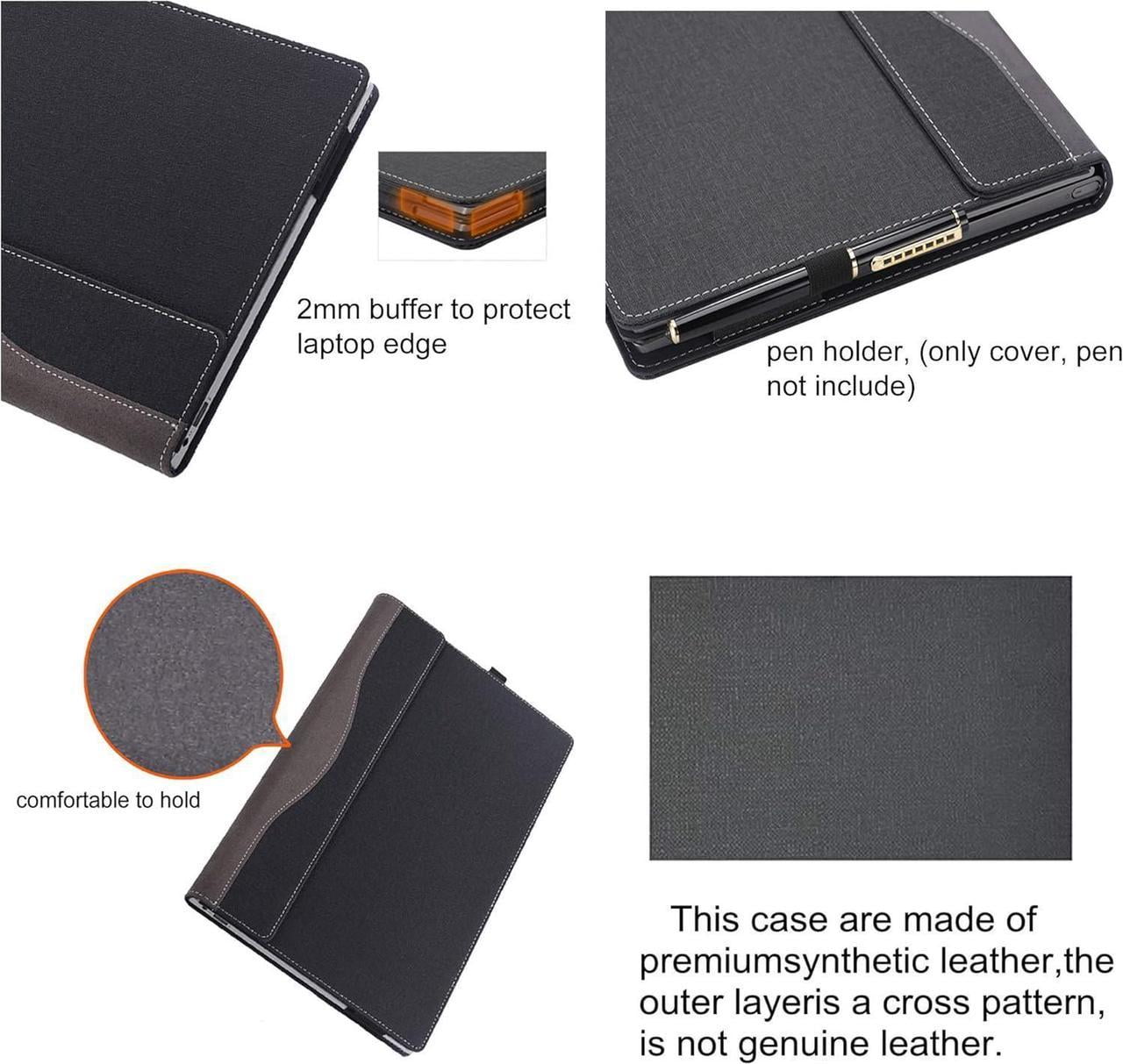 Protective Case Cover for Hp Pavilion X360 Convertible 14-dy Laptop 14t-ek 14-ek 2-in-1 [Not Other Models] Notebook Sleeve Computer Bag Protective PU Leather Shell