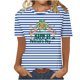 thumbnail image 1 of Camisetas Casuales de Mujer Nueva Moda Impresa Cuello Tripulado Manga Corta, Top Ligero para Diario Y Fiesta, 1 of 4