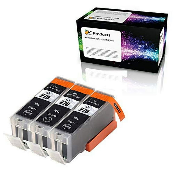 OCProducts Compatible Ink Cartridge Replacement for Canon PGI-270 PGI-270XL 3 pack for PIXMA MG7720 MG5720 MG6820 TS5020 TS6020 TS9020 (Large Black)