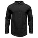 thumbnail image 3 of pstuiky manga larga de hombre, Camisa de color liso para hombre, de botonadura sencilla, con solapa y manga larga top de hombre l, 3 of 7