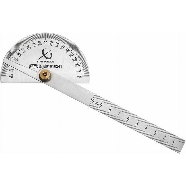 Transportador de acero inoxidable de alta calidad, grabado láser de precisión, resistencia al desgaste, herramienta de dibujo de ingeniería, medición de longitud y ángulo, brazo ajustable para
