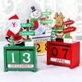 thumbnail image 3 of Decoración navideña calendario de madera ZHAOCHENG mesa de árbol de Navidad C, 3 of 4