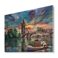 thumbnail image 2 of Designart 'Sunset Over Cityview Of Prague' Children's Art Print on Natural Pine Wood, 2 of 5