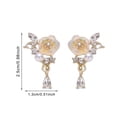 thumbnail image 4 of Pendientes de plata 925 con forma de flor para mujer, joya para regalo, 4 of 7