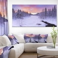 thumbnail image 1 of Winter River in Finnish Lapland - Modern Landscape Canvas Art, 1 of 4