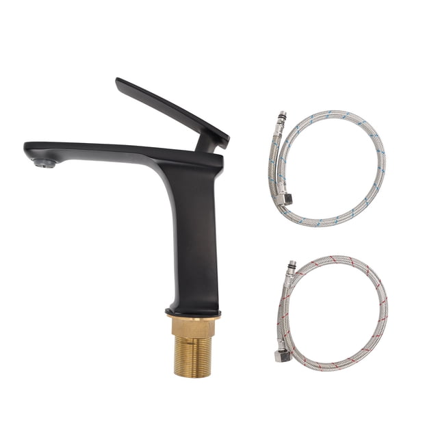 Grifo para lavabo de baño G1/2 para agua fría o caliente, accesorio duradero para baño doméstico, elegante grifo para lavabo de doble temperatura