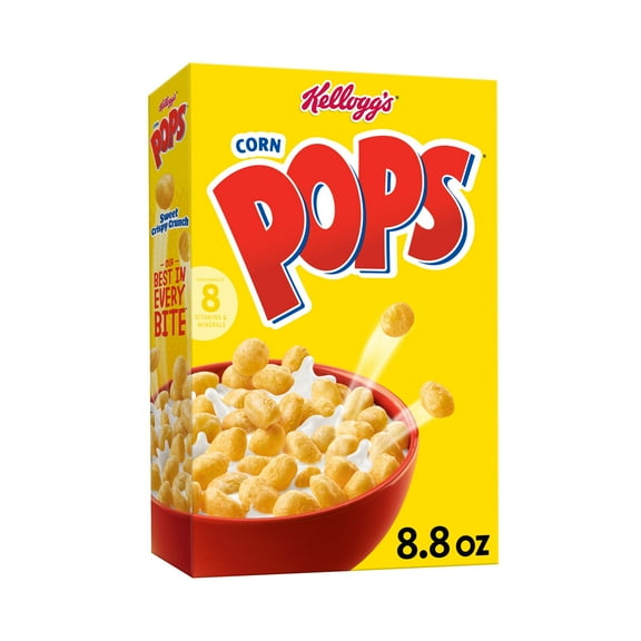 Kellogg's Corn Pops Breakfast Cereal, Kids Cereal, Family Breakfast, Original, 8.8oz Box (1 Box)