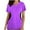 Violet, variante sur LSLJS Blouse à Manches Courtes à Col en V pour Femmes, Mode, Uniforme de Travail, Imprimé, avec Poche, Hauts, Sarraus pour Femmes