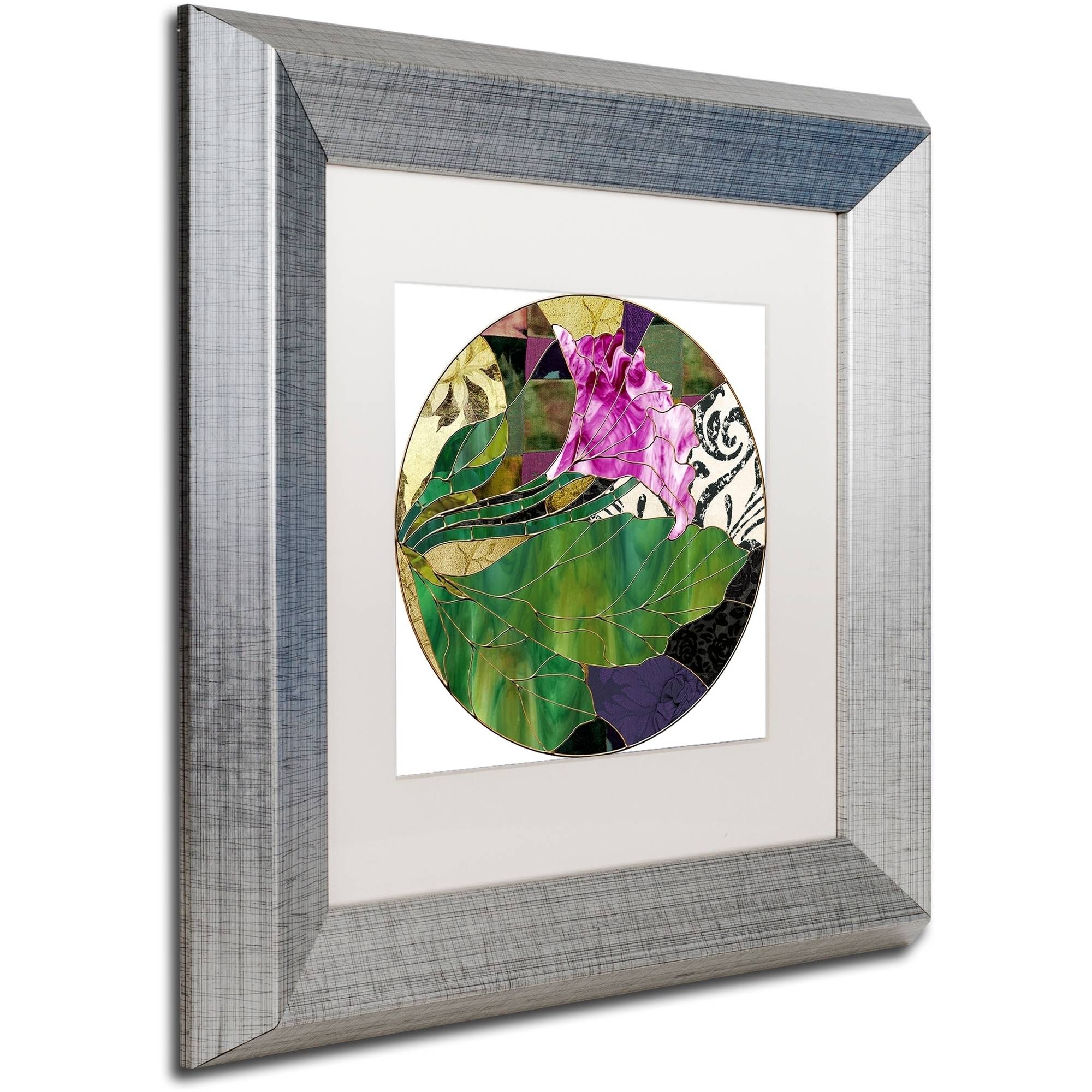 Trademark Fine Art "Glassberry I" Canvas Art by Color Bakery White Matte, Silver Frame
