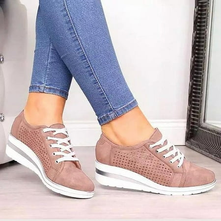 

Green women shoes 2021 fashion breathable platform wedge shoes sneakers women plus size casual shoes woman zapatos de mujer