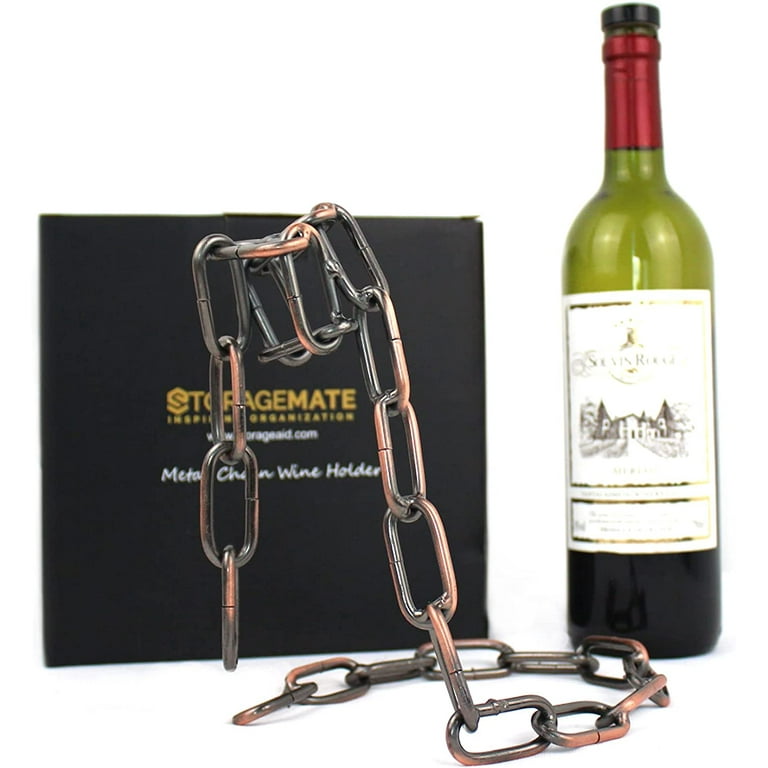 Real Metal Chain Design Wine Bottle Holder Floating Bottle Magic