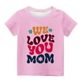 thumbnail image 3 of YanHoo Mama Tops for Kids Summer Short Sleeve Crewneck Tee Shirts Mothers Day Best Mom Ever Gifts Mom Kids T-Shirt for Girls Boys, 3 of 4
