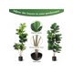thumbnail image 4 of Artificial fiddle leaf fig tree - 4/5/6ft de altura ficus tree con pot para indoor home decor in sala de estar, bathroom o oficina en casa, 4 of 7