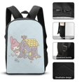 thumbnail image 3 of My Melody Flat Backpacks Basic Shoulder Daypack Bookbag Satchel Knapsack Rucksack-XTYD1927, 3 of 3