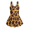 thumbnail image 4 of Uourmeti Girls' Giraffe Print Skirted One-Piece Swimsuit - Quick Dry Soft Stretch Swim Dress for Beach & Pool Vacation, 3-13 Years, 4 of 8