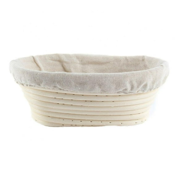 Bread Banneton Proofing Basket,Storage Basket with Linen Liner Cloth,Oval Cane Sourdough Baskets Proofing Set, Artisan Bread Kit, Bakers Gifts, Professional & Home Sourdough Bread Baking