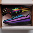 thumbnail image 3 of LGBT Pride Shoes Men Women Fashion Rainbow Sneakers Lightweight Breathable Running Shoes Gift for Gay Lesbian Black Size 8.5, 3 of 5