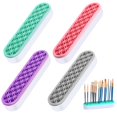 thumbnail image 1 of Soporte para brochas de maquillaje Frienda de silicona multicolor, 4 unidades, 1 of 6