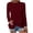 Wine, variant on Busydd Womens Tops Fashion Ruffle Hem Long Sleeve Blouses for Women Casual Solid Color Spring Summer T-Shirts Round Neck Breathable Going Out Tops