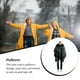 thumbnail image 4 of Yuarrent Chubasquero Unisex senderismo Camping Poncho con capucha impermeable a prueba de viento impermeable Camping ropa impermeable cubierta de lluvia Paraguas de lluvia Camuflaje oscuro Yuarrent HA067073-01, 4 of 6
