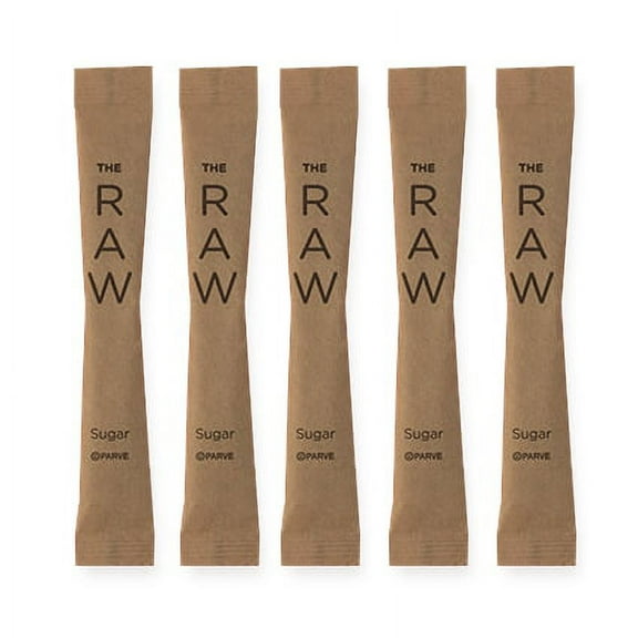 SUGART NATURALS - THE RAW - 2000 Individual Serving Stick Packets - Natural Unrefined Cane Sugar - U Parve/Kosher