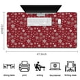 thumbnail image 5 of Long Mouse Pads for Desk,Red Christmas Snowflake Pattern Desk Mats on Top Of Desks, Desk Mouse Pad Extra Large with 3mm Non-Slip Base and Stitched Edge for Gaming,Office,Work,Home 47.3x23.6in, 5 of 5