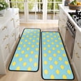 thumbnail image 4 of Kitchen Rugs Sets Of 2,Yellow Lemon Fruit Shapes LightBlue Pattern Anti Fatigue Kitchen Mat Rugs Non Slip Washable,Decorative Kitchen Floor Mats for Kitchen,Sink,Laundry,17"x47"+17"x47", 4 of 5