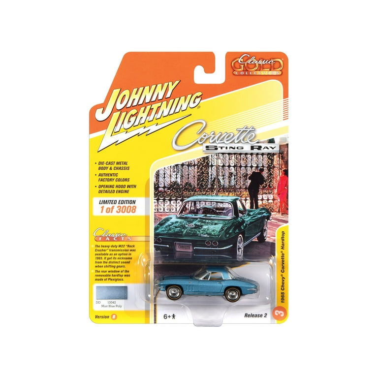 ミニカー Johnny Lightning 1966 Chevy Corvette Johnny Lightning 2012 Chevrolet Corvette Z06 Supersonic Blue