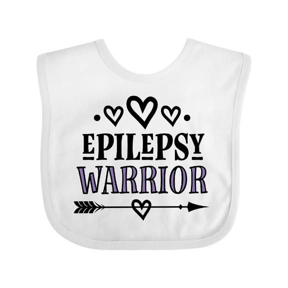 Inktastic Epilepsy Warrior Awareness Support Girls Baby Bib