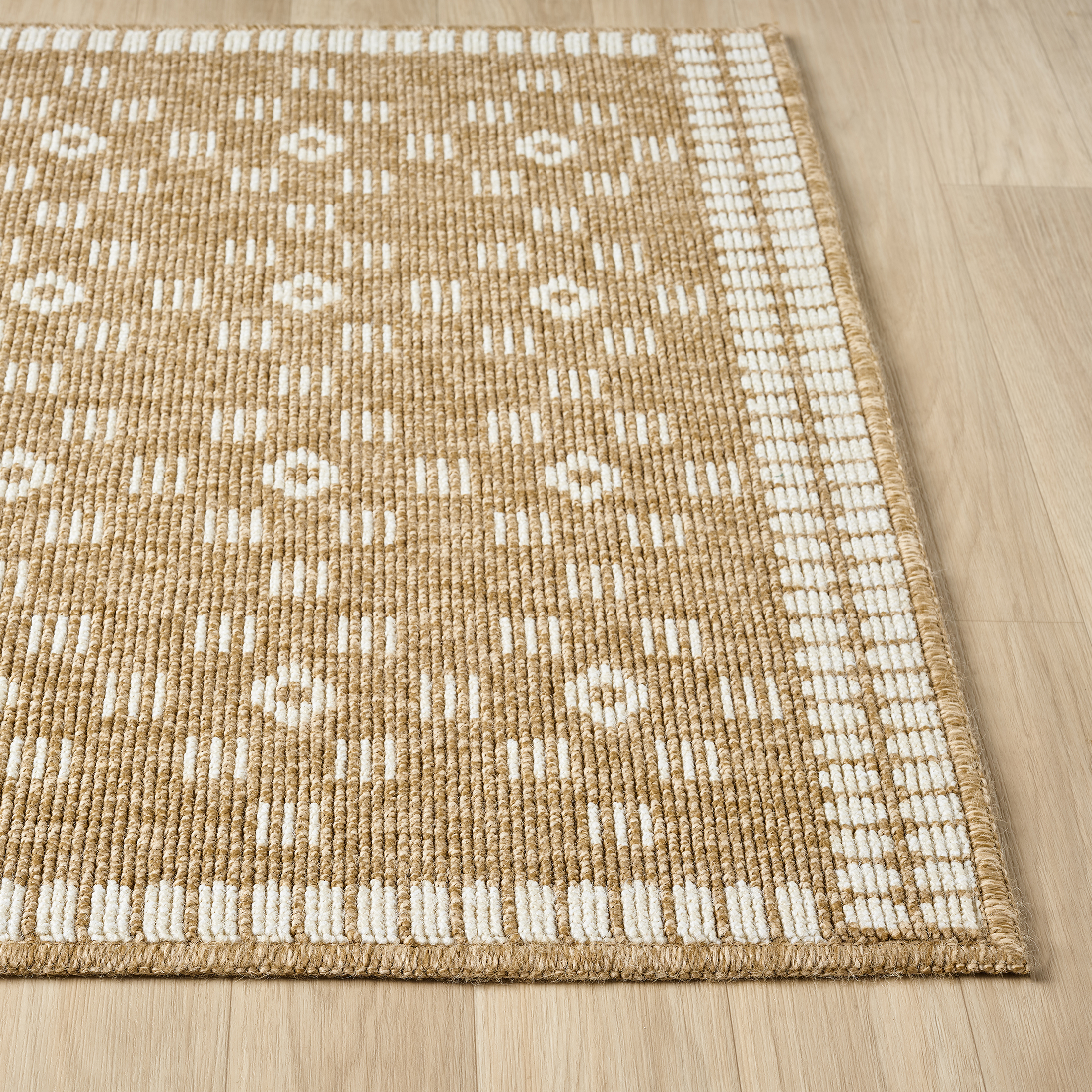 Better Homes & Gardens Taupe/Ivory Liz Crafted Geo Indoor Area Rug, 30" x 46"