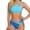 Sky Blue, variant on Women's One Shoulder Monokini Bikini Set High Waisted Bottom Adjustable Tie Side Nylon Spandex Swimwear Swimsuit for Beach Pool