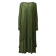 thumbnail image 3 of Vestido largo flojo ocasional de las nuevas mujeres de la manera Vestido largo sólido de Boho MABOTO Verde oscuro/M, 3 of 7