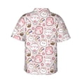 thumbnail image 3 of Uemuo Cute Rabbit Printed Regular Fit Short Sleeve Casual Hawaiian Shirt for Men,Aloha shirt,Tropical shirt,Floral print shirt,Vacation Beach shirt-3X-Large, 3 of 9