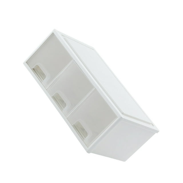 fastboy 1/2/3 White Efficient Workspace With Stacked Drawers Simple And Fashionable Transparent Storage Drawers Increase three grid 1 Pc