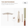 thumbnail image 4 of Outsunny Patio Umbrella Sun Outdoor Umbrella Cream White, 4 of 10